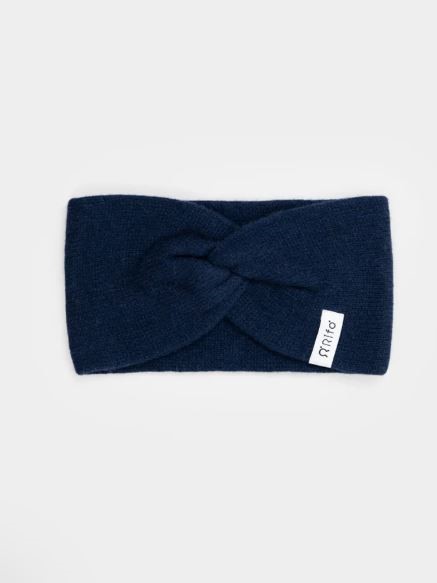 Fascia per capelli in cashmere rigenerato Nadia blu - Rifò