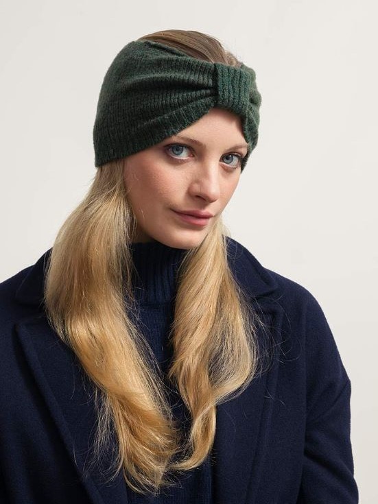 Fascia paraorecchie in cashmere rignerato Amelia Verde Rifò