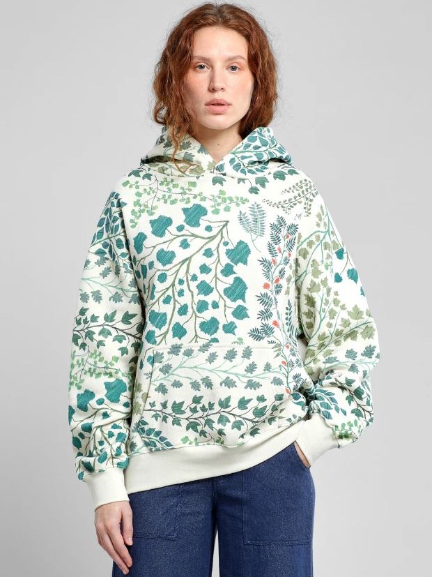 Felpa con cappuccio in cotone organico Sundborn Botanical Dedicated