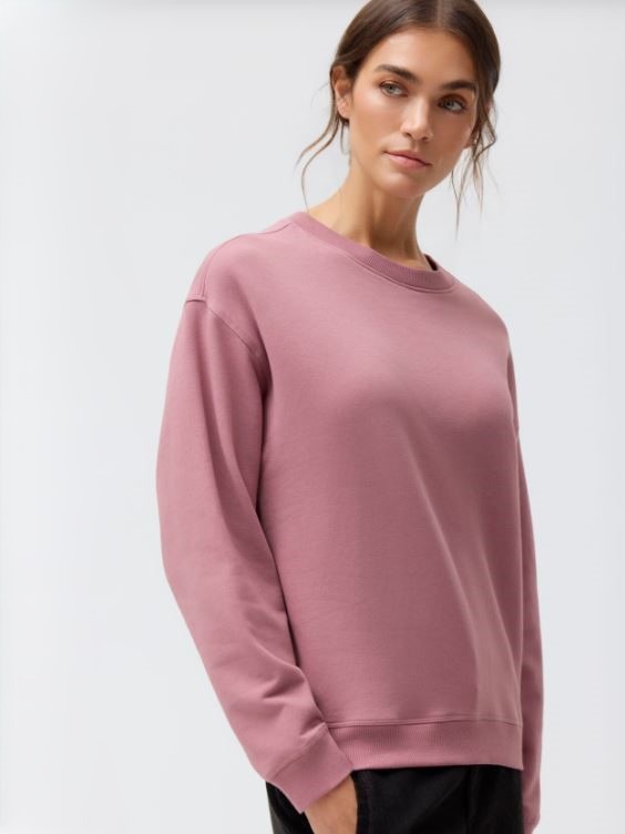 Felpa donna in cotone bio Rosa