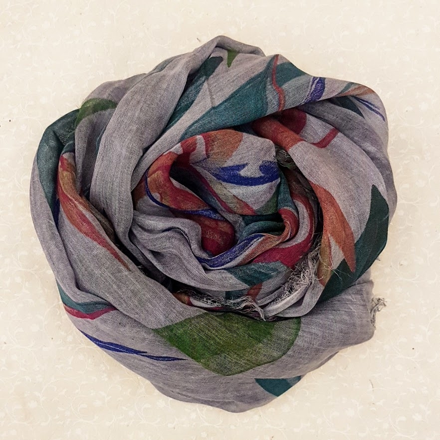 Foulard sciarpa Bamboo De Chirico Grigio scuro