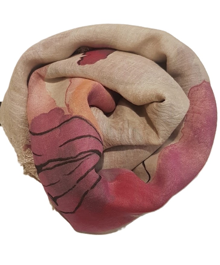 Foulard bamboo Degas beige 