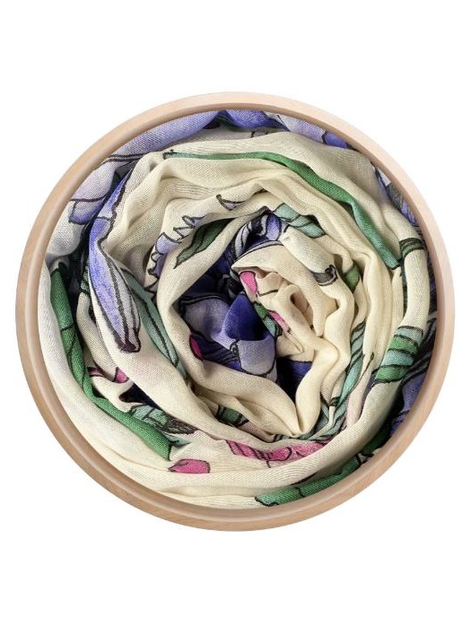 Foulard sciarpa bamboo Durer bianca