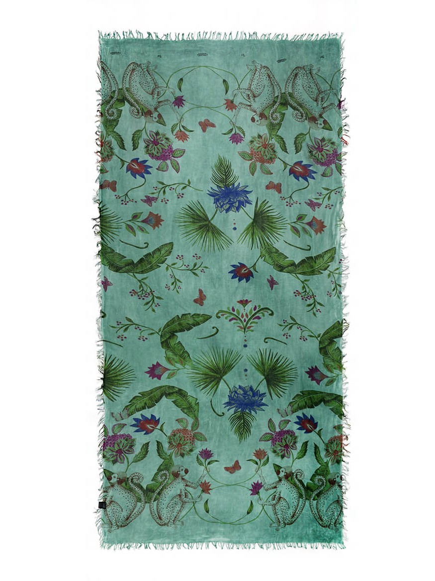 Foulard Bamboo Frida Kalo Verde foresta