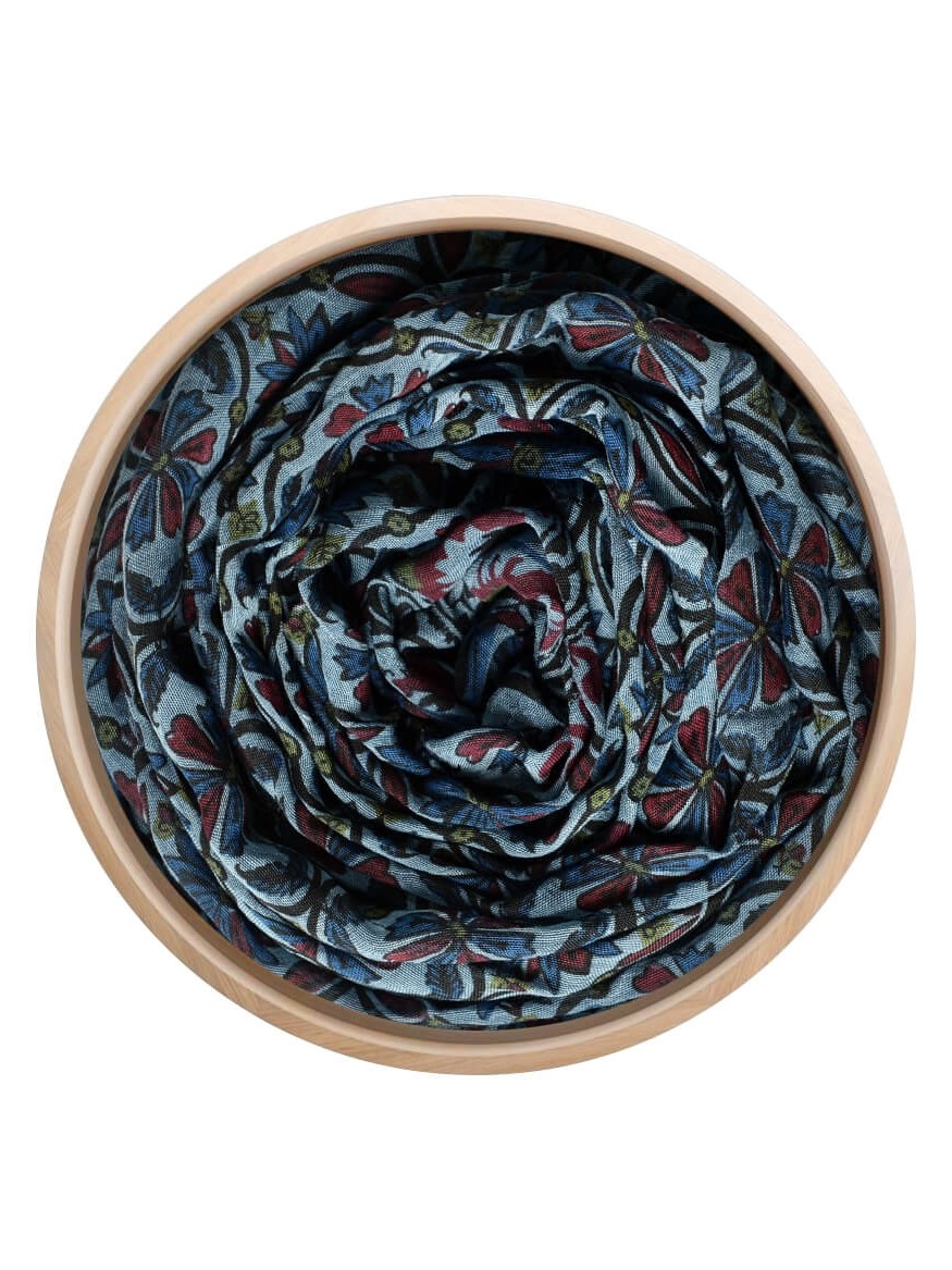 Foulard sciarpa Bamboo Gaudi Blu girgio scuro
