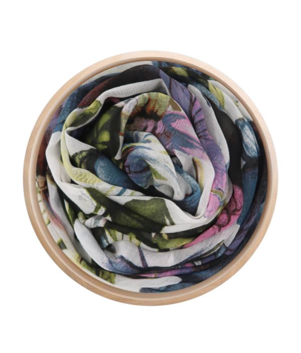 Foulard sciarpa Bamboo Gauguin bianca