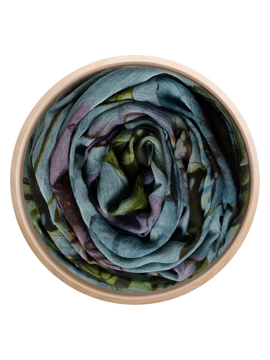 Foulard Bamboo Gauguin Blu denim