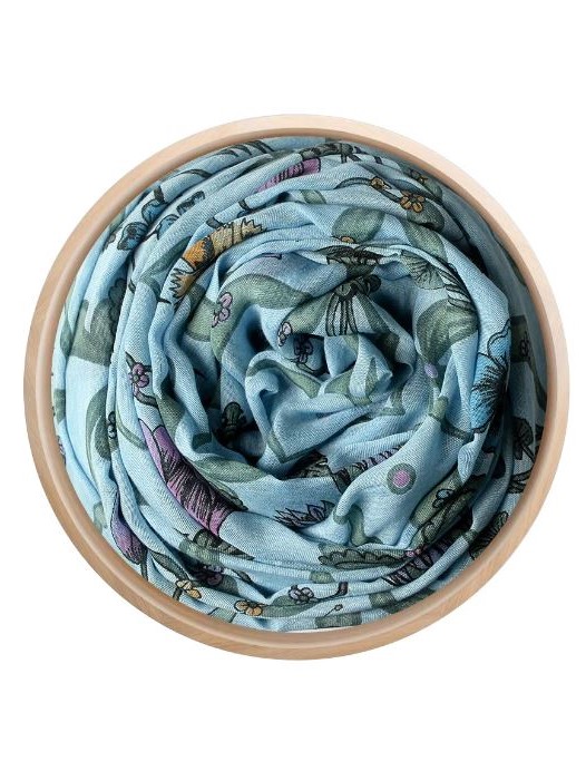 Foulard bamboo Lautrec Azzurro