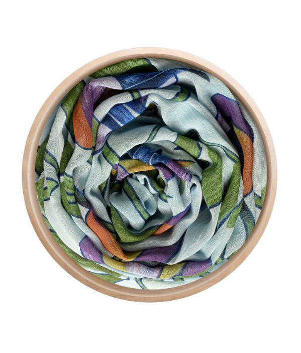 Foulard sciarpa Bamboo Mucha celeste