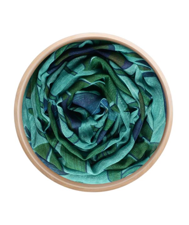 Foulard sciarpa Bamboo Mucha verde acqua