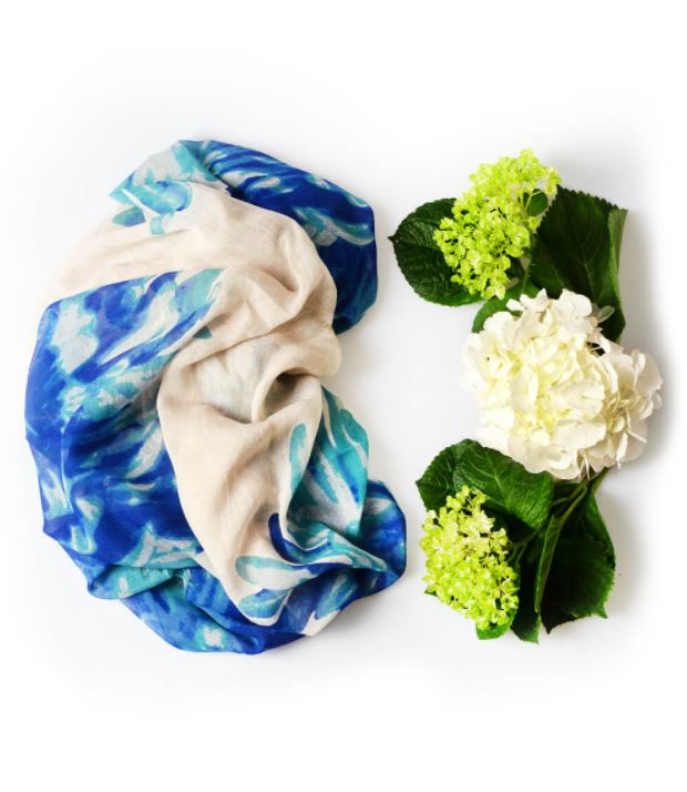 Foulard sciarpa Bamboo Van Gogh Bianco