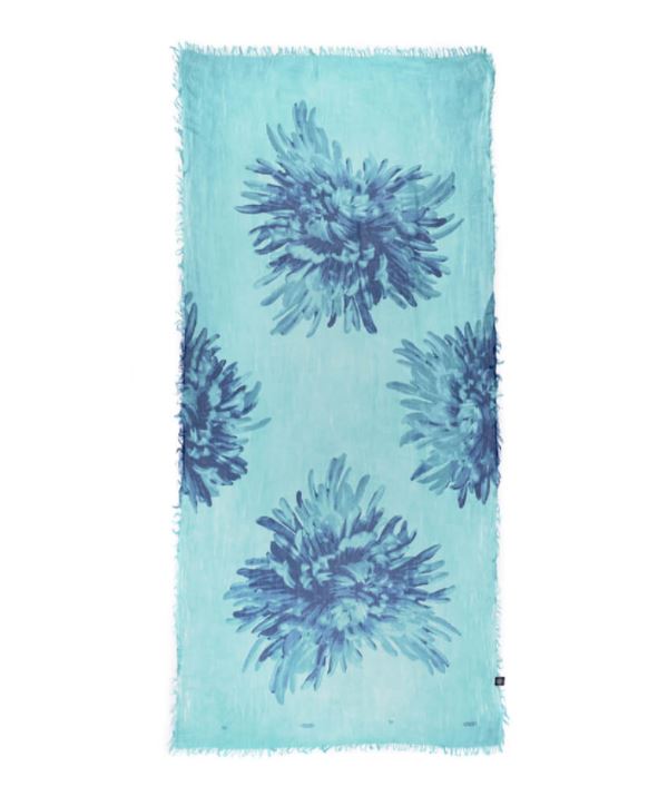 Foulard sciarpa Bamboo Van Gogh verde acqua