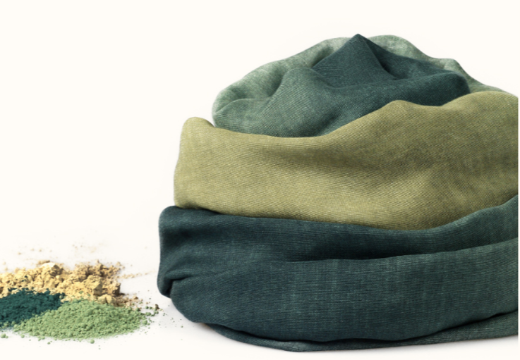Foulard sciarpa super soft Bamboo Chiaroscuro Verde terra di Vicenza