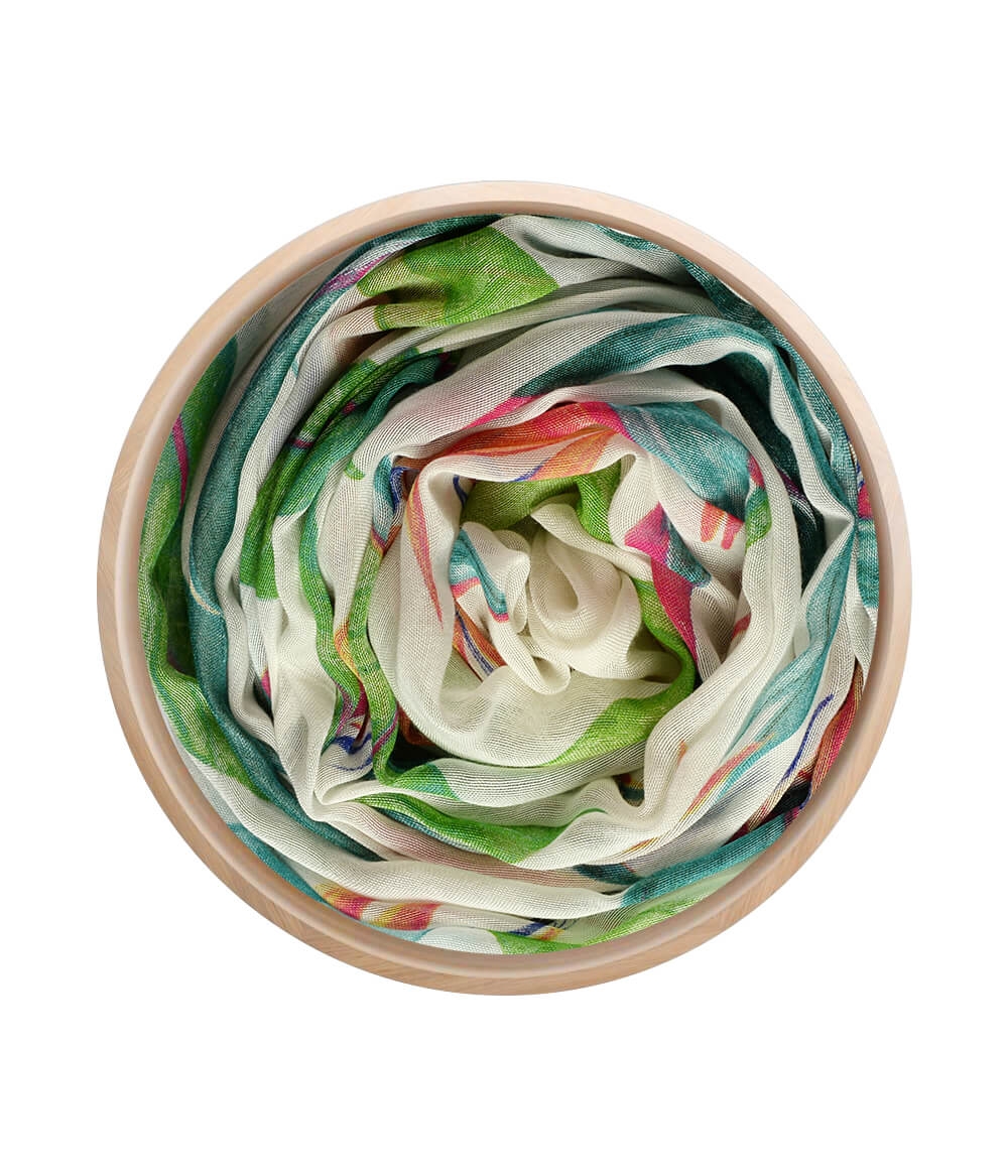 Foulard sciarpa Bamboo De Chirico Avorio