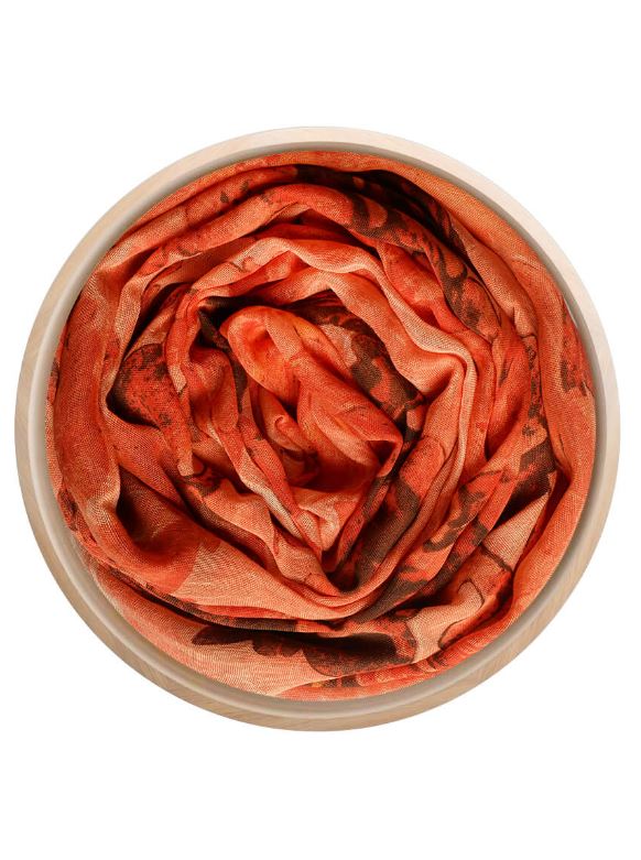 Foulard sciarpa Bamboo Alma Tadema arancio aragosta