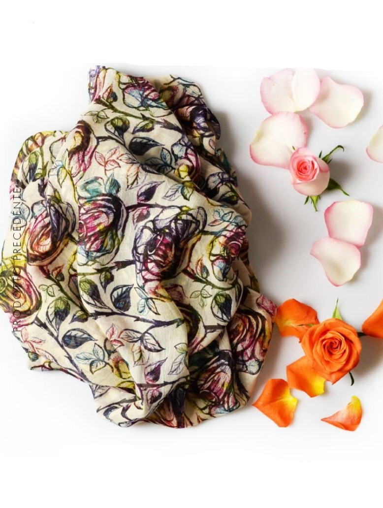 Foulard sciarpa Bamboo Andy Warhol avorio