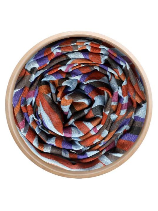 Foulard sciarpa bamboo Boetti azzurro