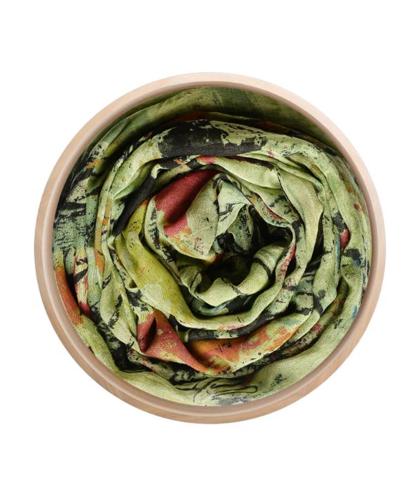 Foulard sciarpa in bamboo Chagall verde