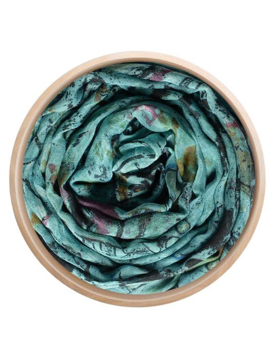 Foulard sciarpa in bamboo Chagall ottanio