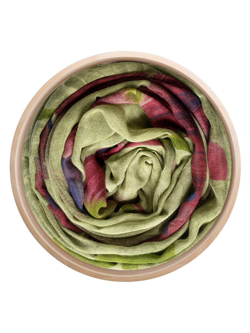Foulard sciarpa in bamboo Dali Verde oliva