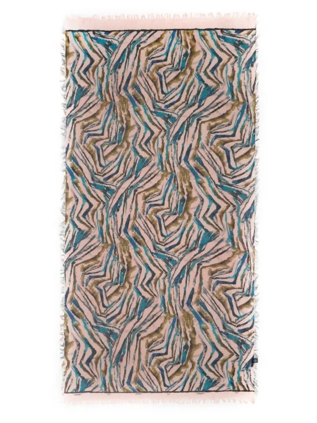 Foulard sciarpa in bamboo De Kooning Rosa albicocca