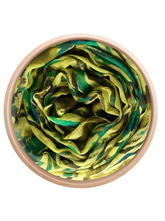 Foulard sciarpa in bamboo De Kooning Verde