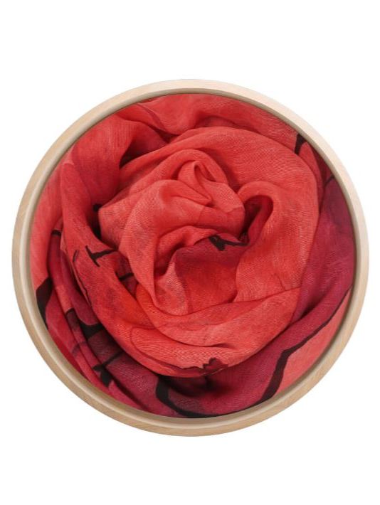 Foulard sciarpa Bamboo Degas Rossa