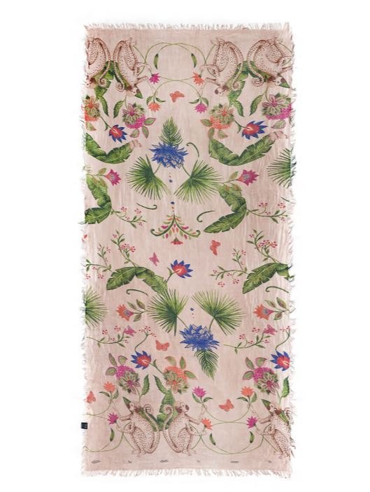 Foulard in bamboo Frida rosa antico