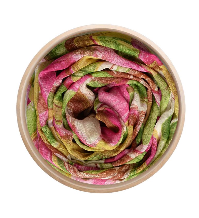 Foulard sciarpa in bamboo Kandinsky bianco