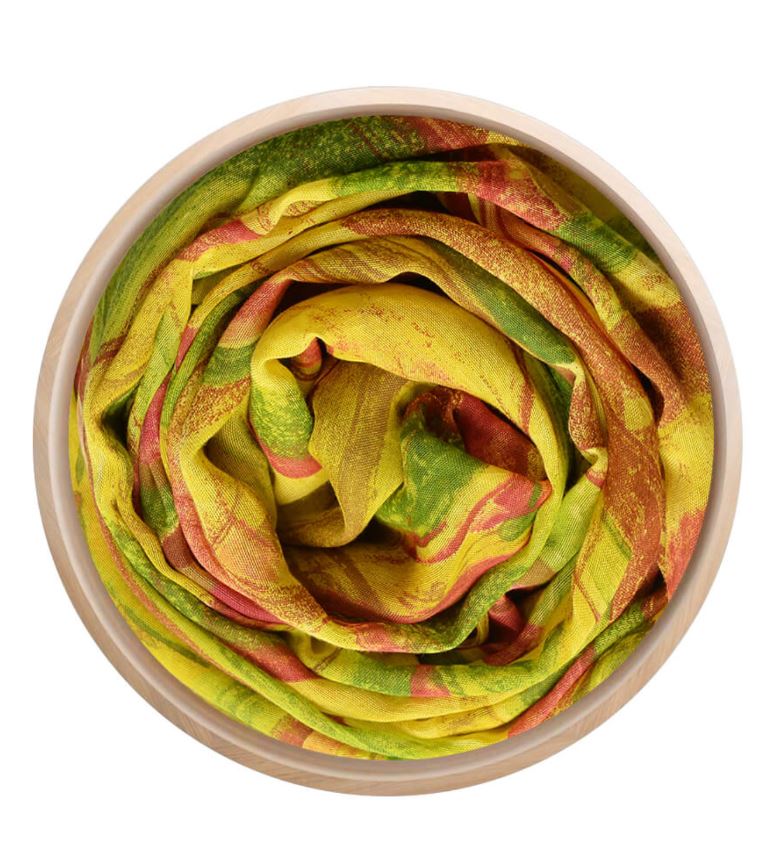 Foulard sciarpa in bamboo Kandinsky giallo