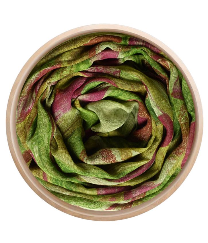 Foulard sciarpa in bamboo Kandinsky verde