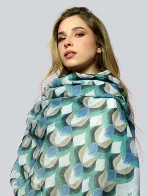 Foulard sciarpa in bamboo Munch Grigio perla