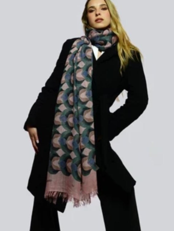 Foulard sciarpa in bamboo Munch Rosa antico