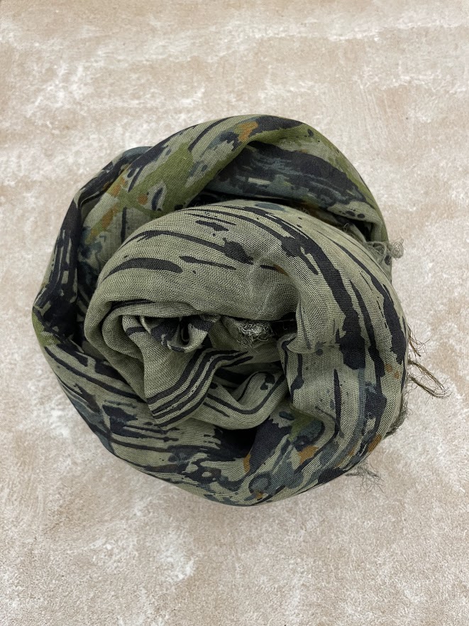 Foulard sciarpa in bamboo verde salvia Pollock