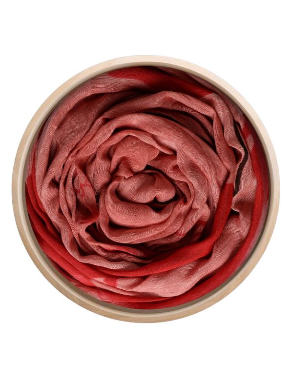 Foulard sciarpa Bamboo Schiele rosso mattone