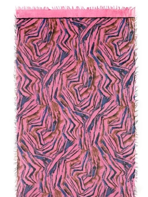 Foulard bamboo De Kooning Grigio Magenta.