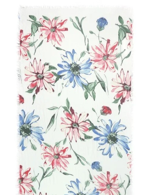 Foulard sciarpa bamboo DE NITTIS bianco