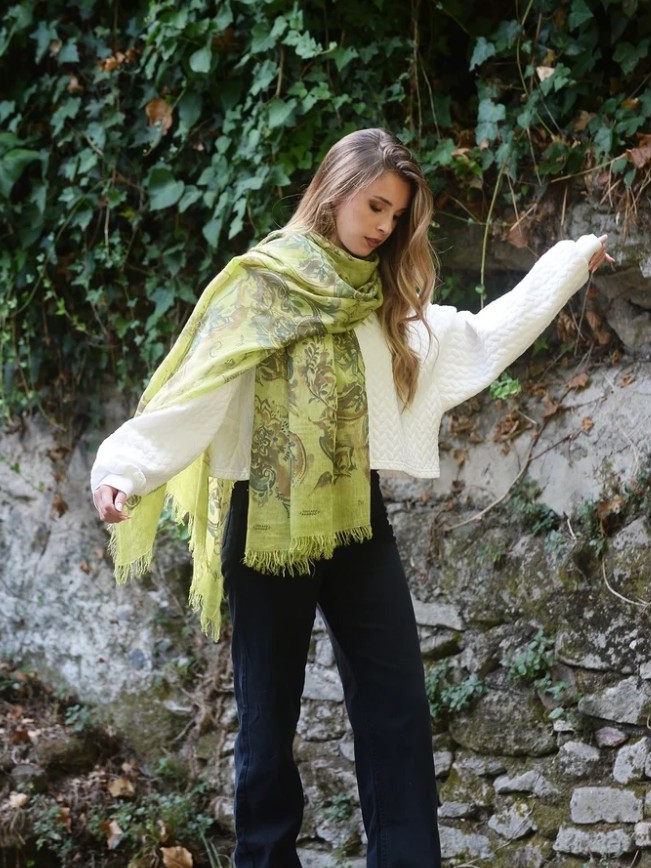Foulard sciarpa bamboo Goya Verde