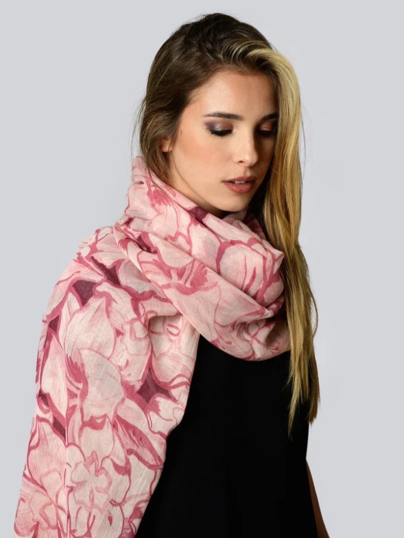 Foulard bamboo Rubens Rosa