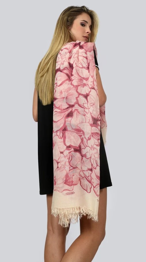 Foulard bamboo Rubens Rosa