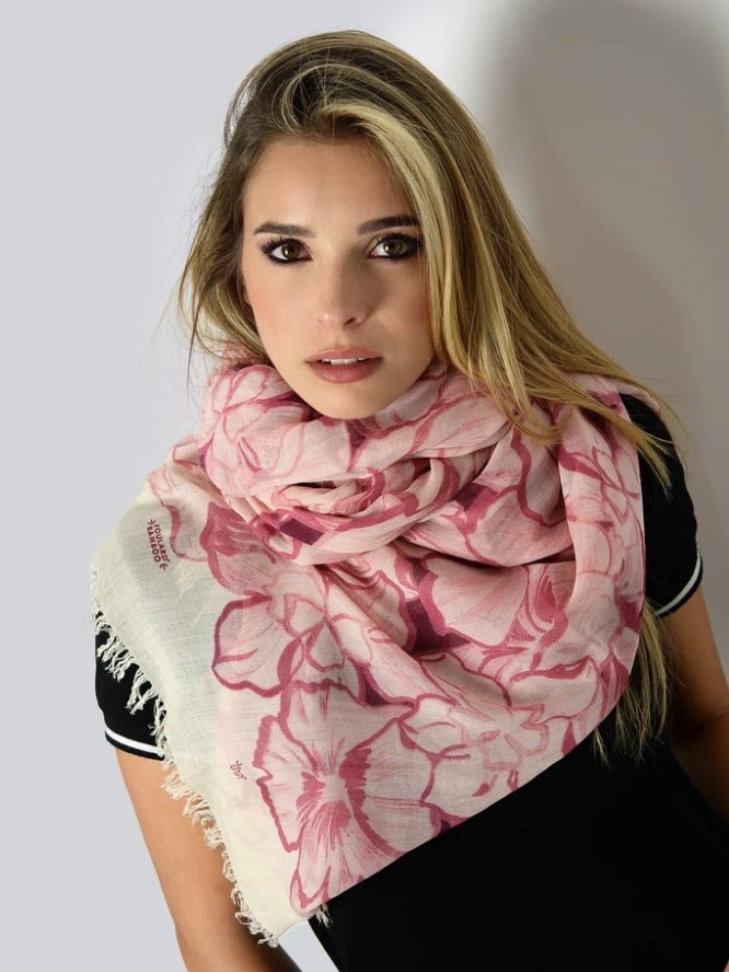 Foulard bamboo Rubens Rosa
