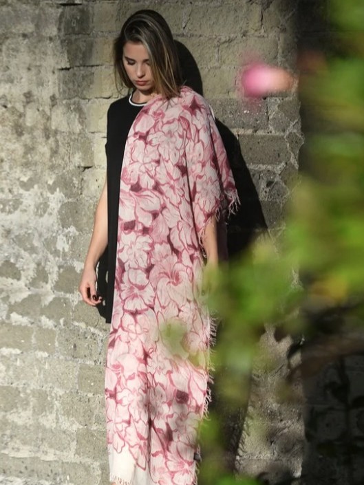 Foulard bamboo Rubens Rosa