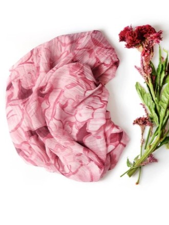 Foulard bamboo De Kooning Grigio Magenta.
