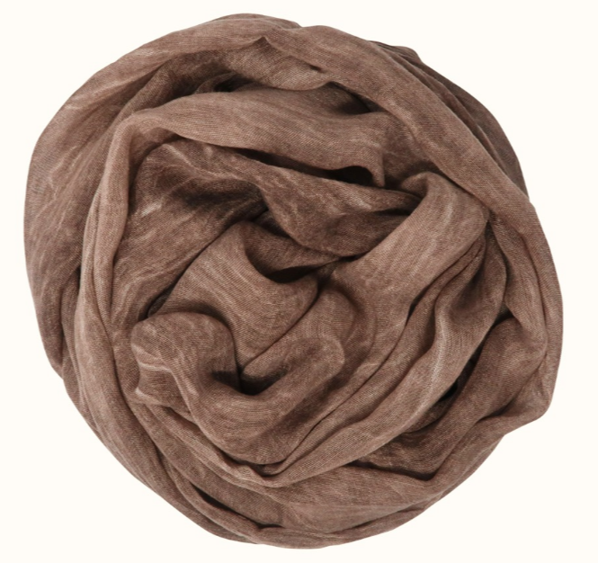 Foulard sciarpa Bamboo tinta unita Marrone