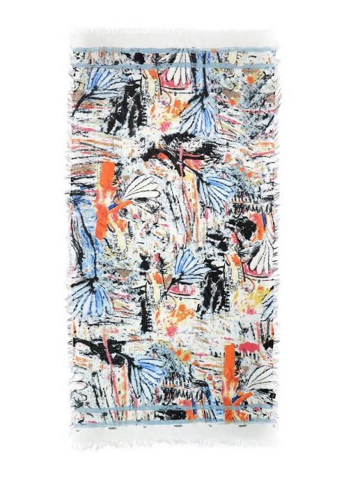 Foulard sciarpa in bamboo Chagall bianca