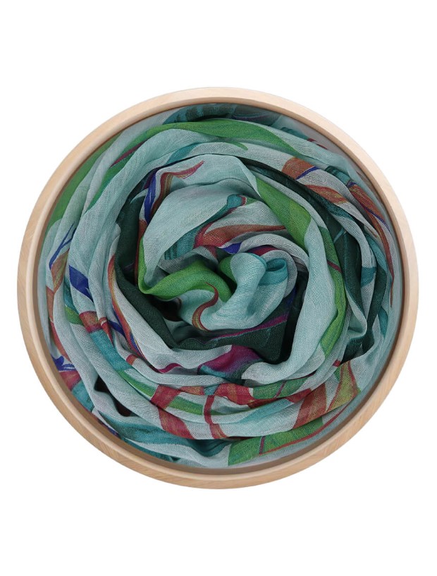 Foulard in bamboo De Chirico Verde acqua