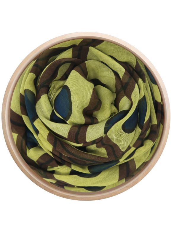 Foulard in bamboo Escher verde prato
