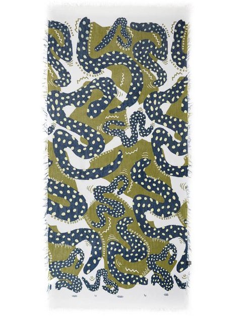 Foulard in bamboo Haring bianco