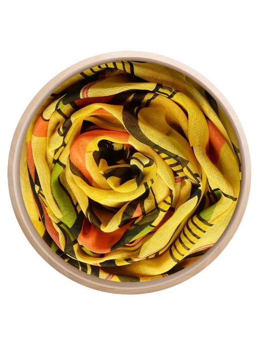 Foulard sciarpa Bamboo Picasso arancio