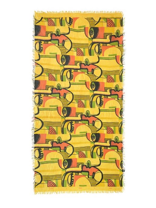 Foulard sciarpa Bamboo Picasso arancio